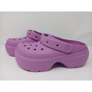 Crocs Stomp Clog-Pink 209347-6WQ High Heel LIMITED EDITION Women’s Sz 11